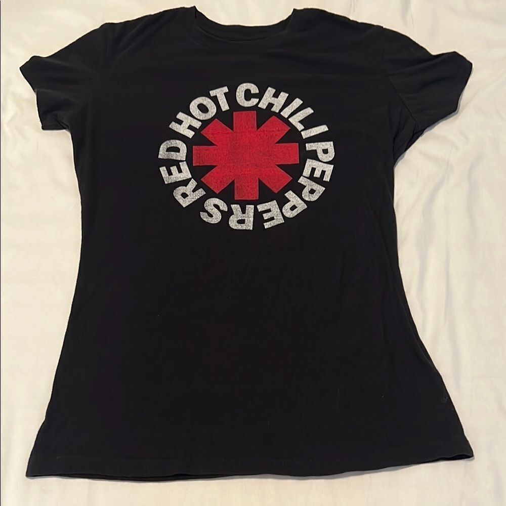 Black Red Hot Chili Peppers Women's Size XL short sleeve T-Shirt EUC